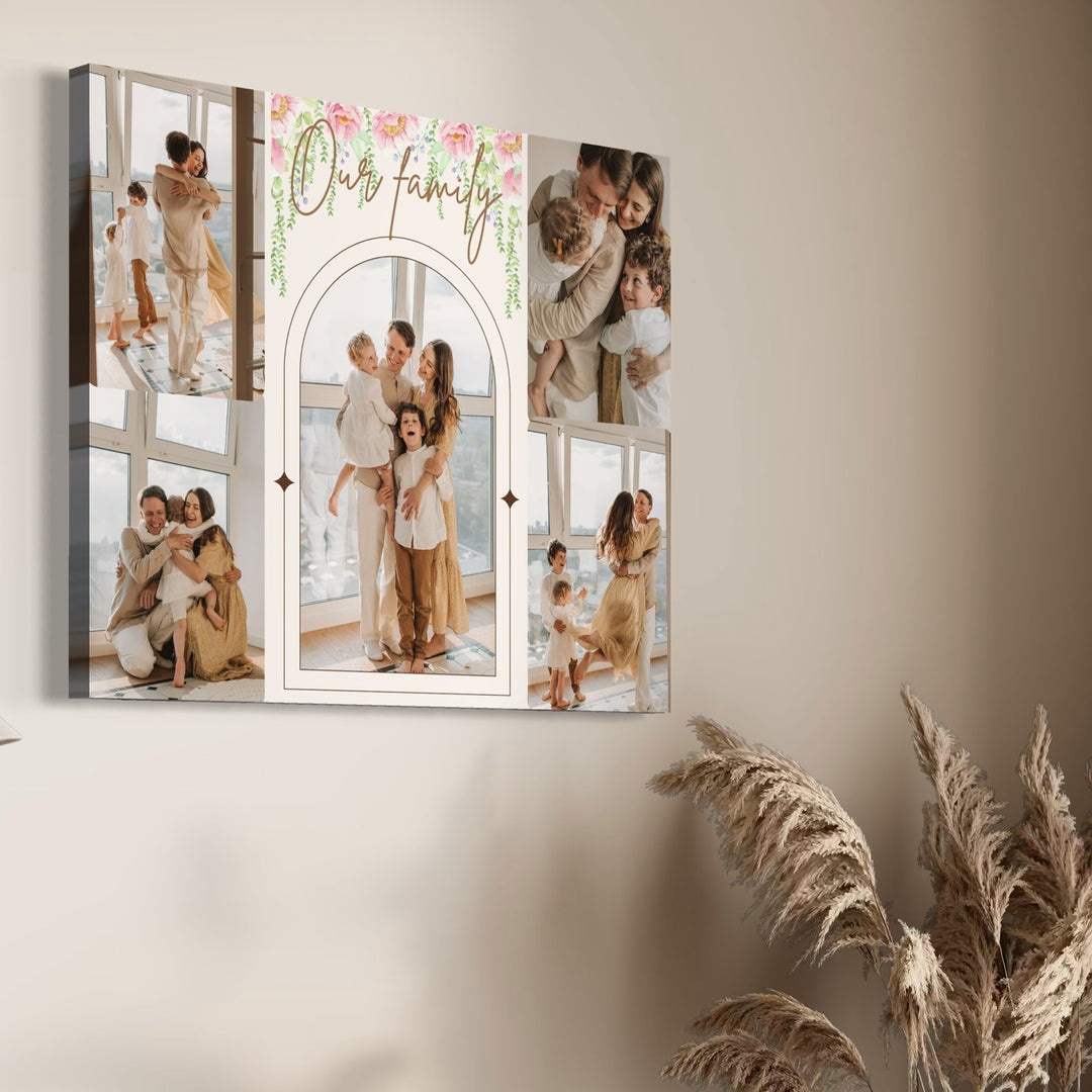 Tablou Canvas Personalizat cu 5 Poze Pentru Familie " Our family", PS107