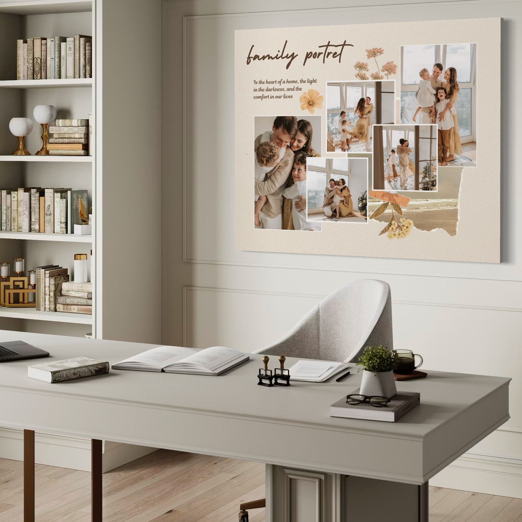 Tablou Canvas Personalizat cu 5 Poze Pentru Familie 