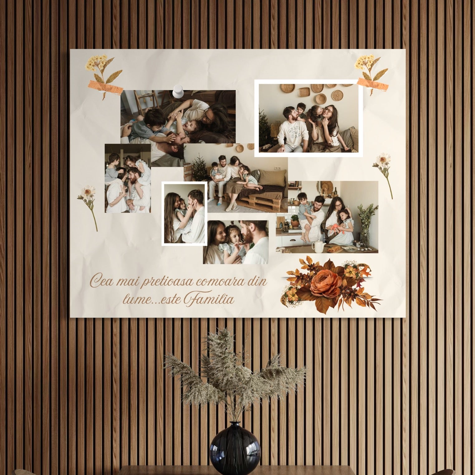 Tablou Canvas Personalizat cu 7 Poze Pentru Familie 