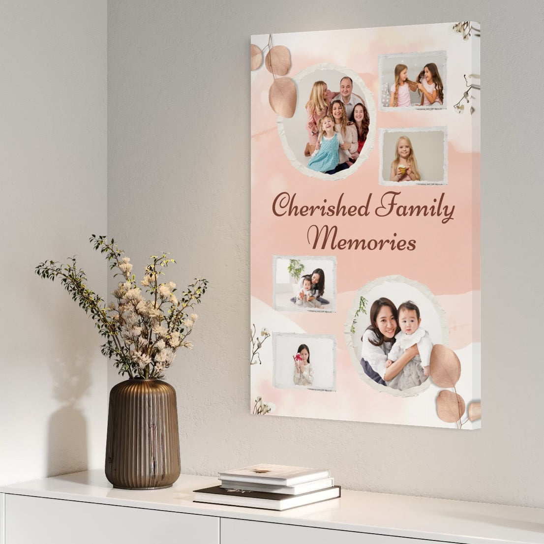 Tablou Canvas Personalizat cu 6 Poze Pentru Familie 