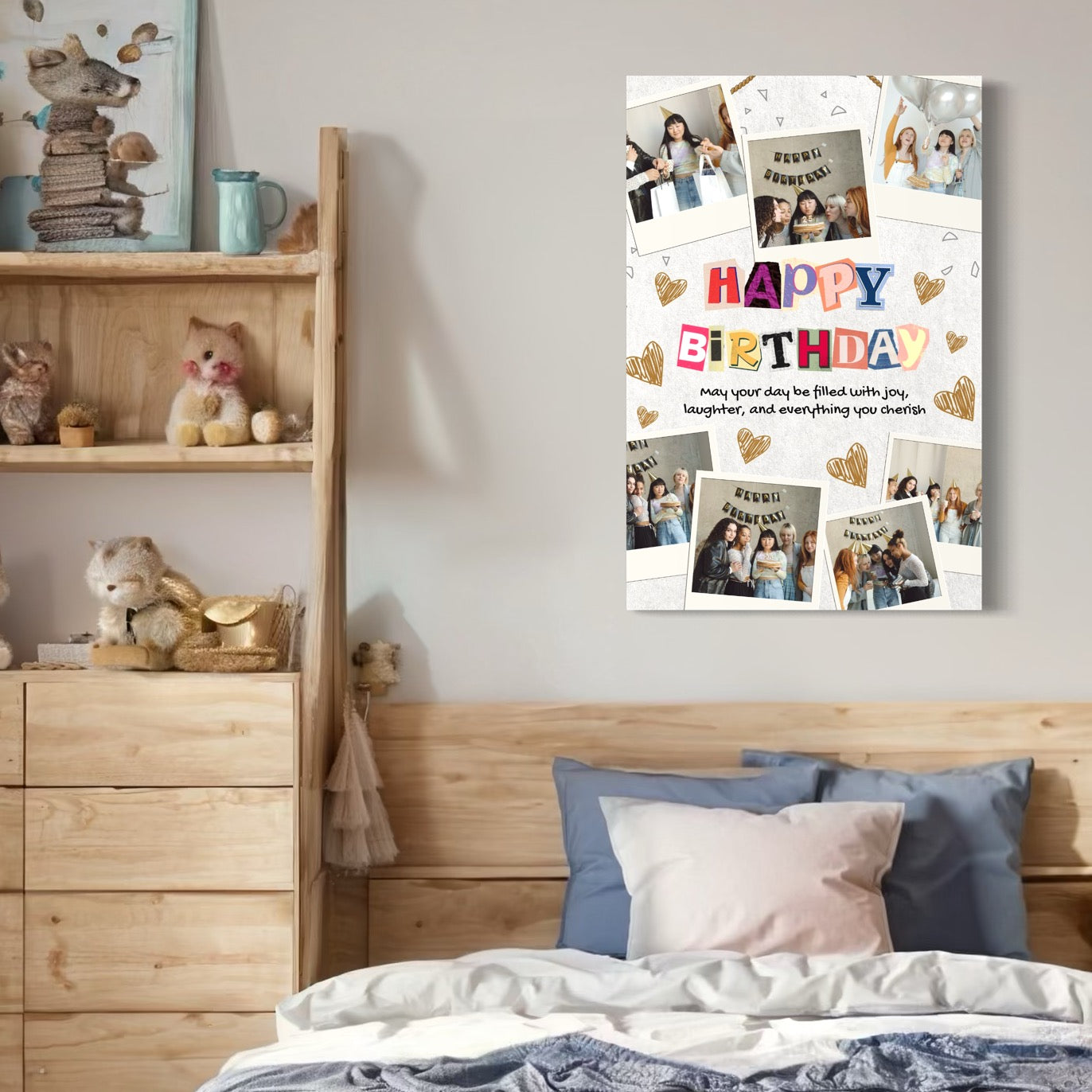 Tablou Canvas Personalizat cu 7 Poze Pentru Aniversari 