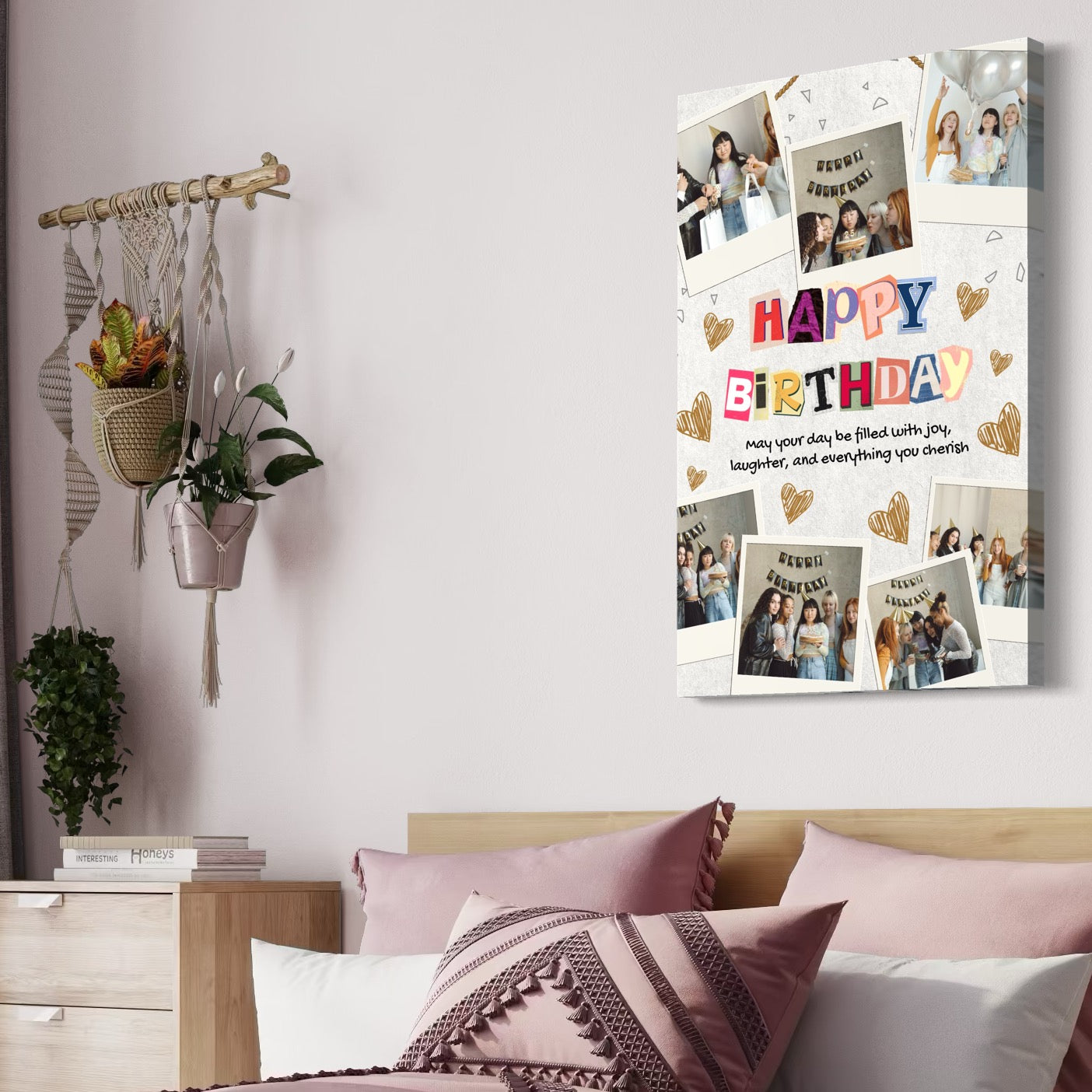 Tablou Canvas Personalizat cu 7 Poze Pentru Aniversari 