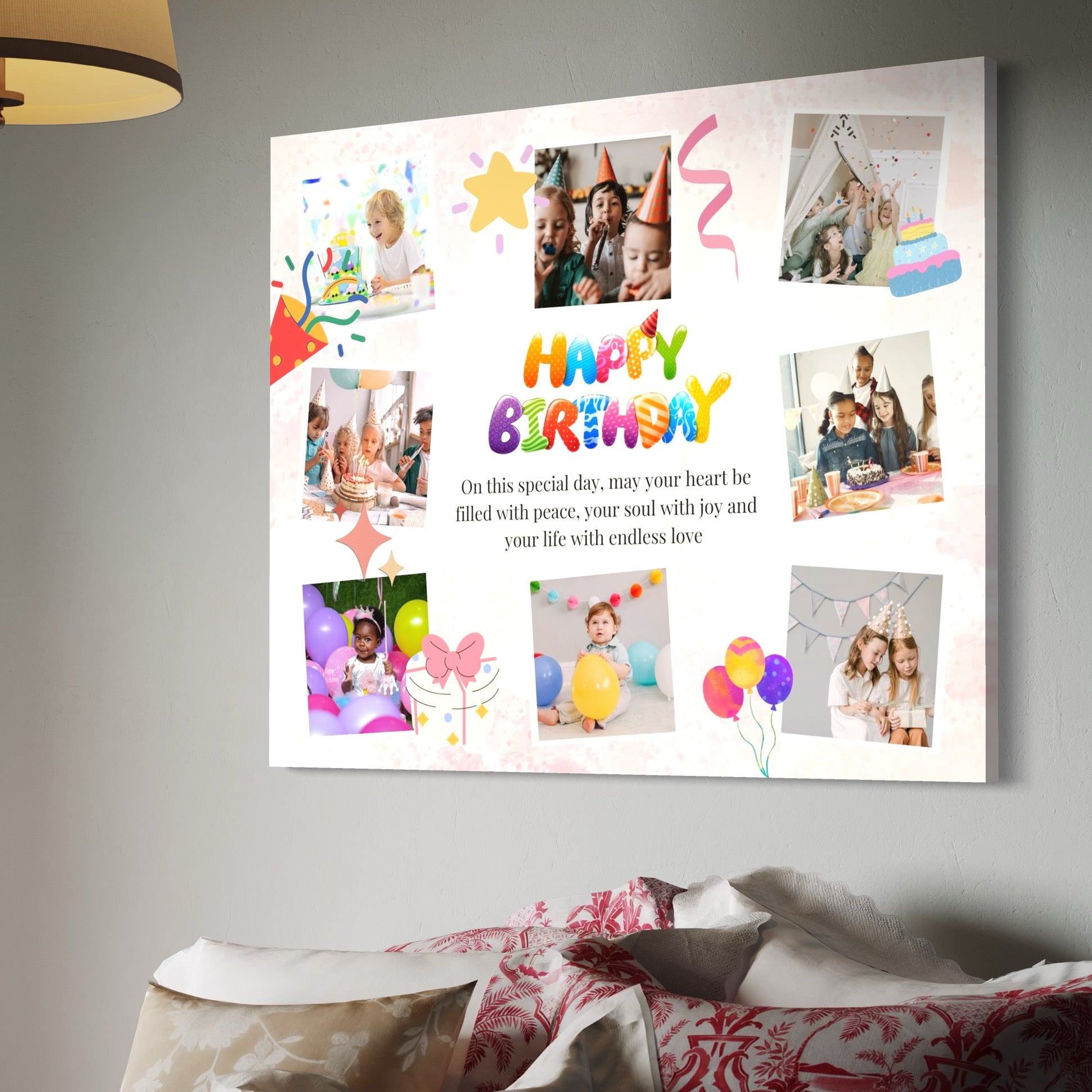 Tablou Canvas Personalizat cu 8 Poze Pentru Aniversari 