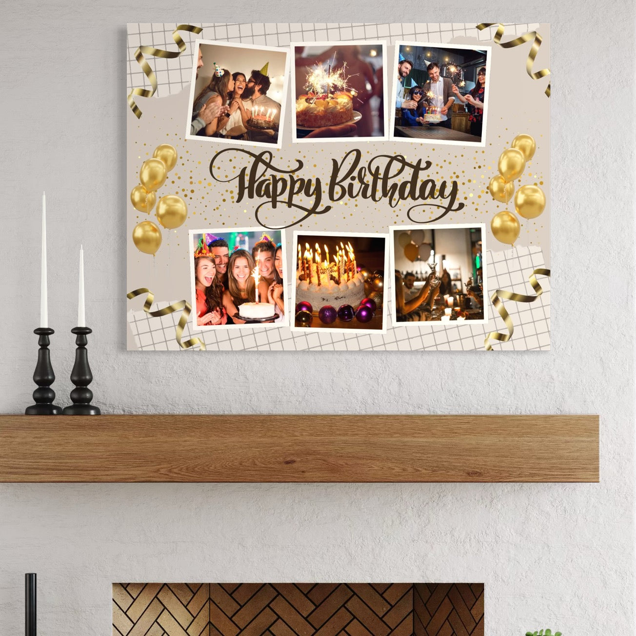 Tablou Canvas Personalizat cu 6 Poze Pentru Aniversari 