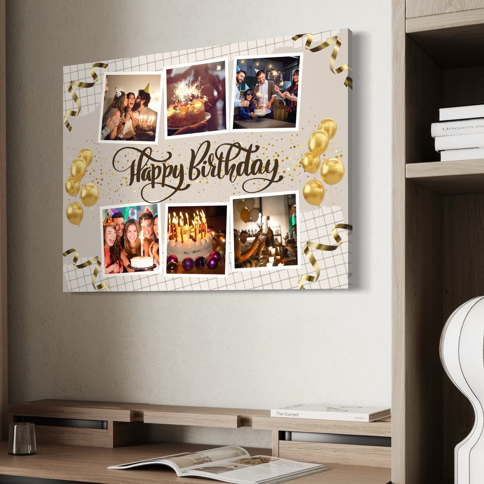 Tablou Canvas Personalizat cu 6 Poze Pentru Aniversari 
