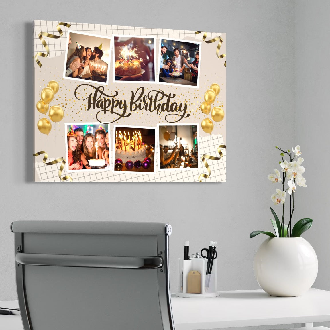 Tablou Canvas Personalizat cu 6 Poze Pentru Aniversari 
