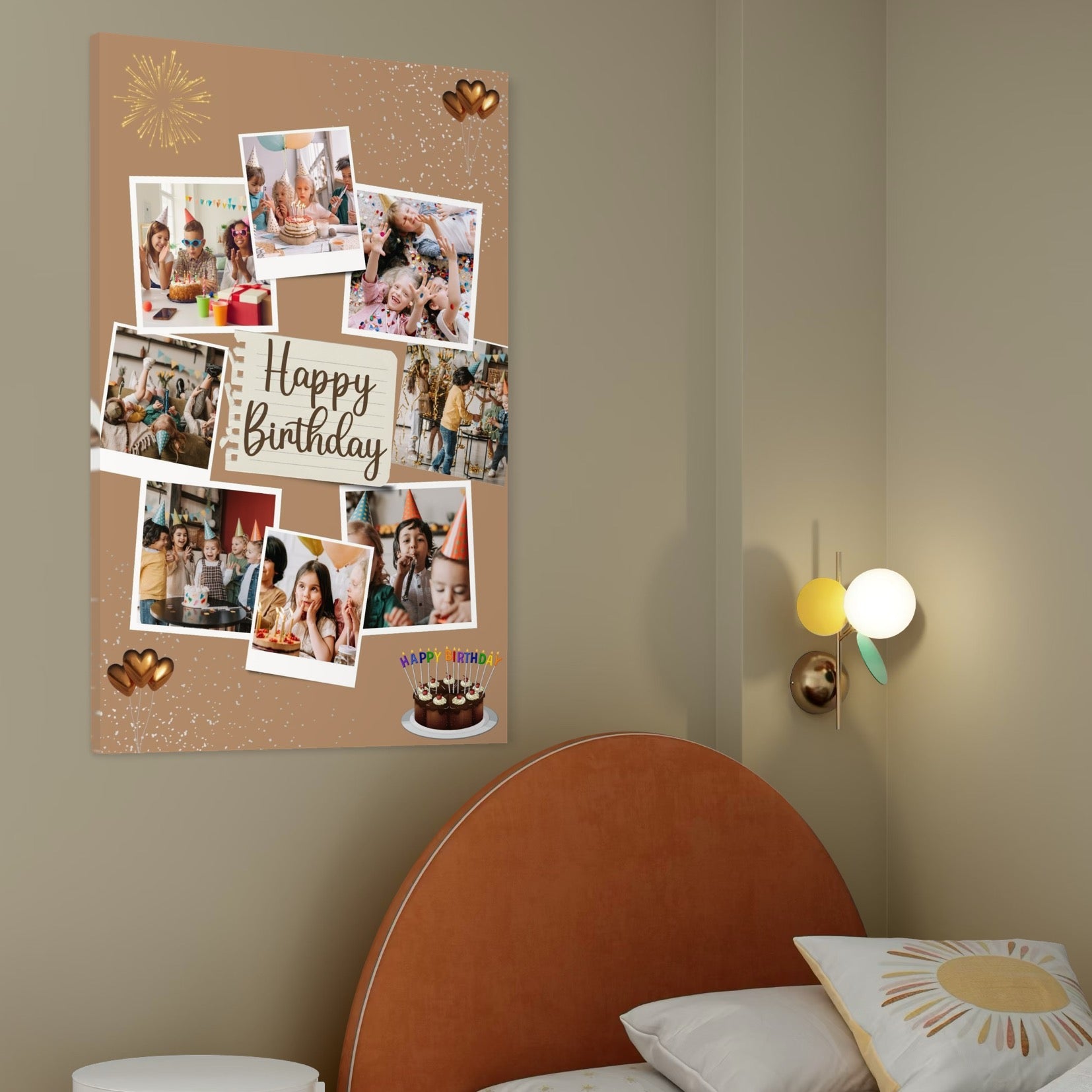 Tablou Canvas Personalizat cu 8 Poze Pentru Aniversari 