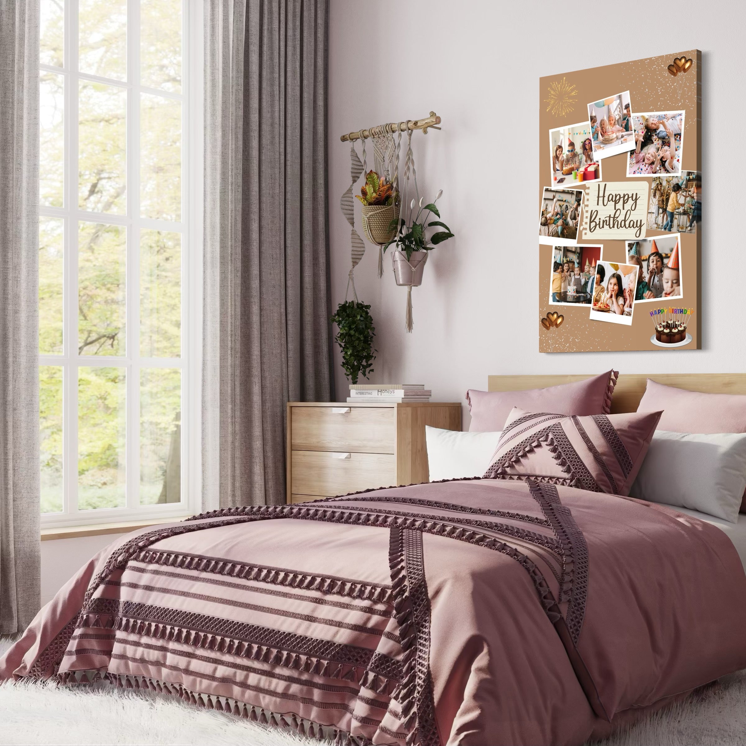 Tablou Canvas Personalizat cu 8 Poze Pentru Aniversari 