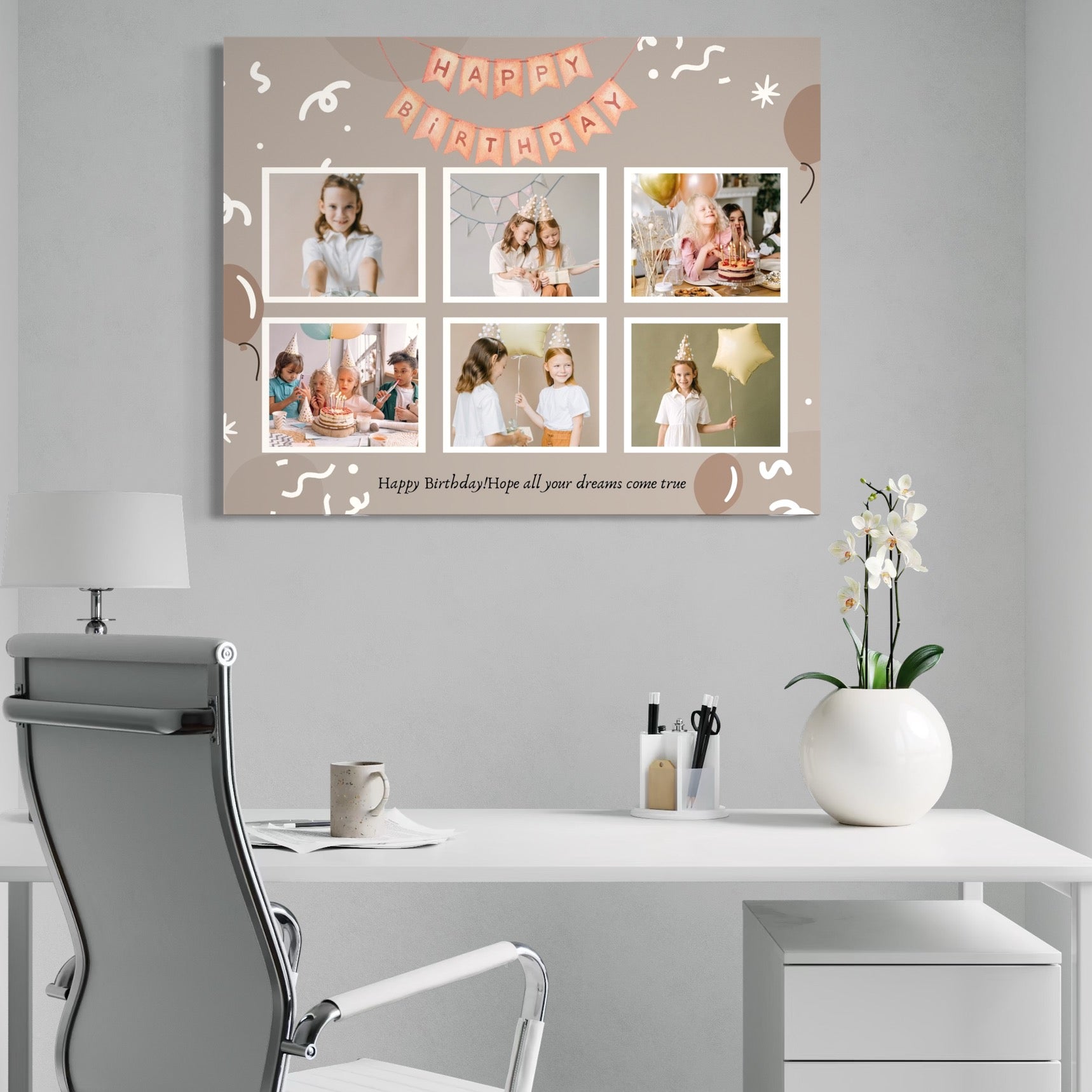 Tablou Canvas Personalizat cu 6 Poze Pentru Aniversari 