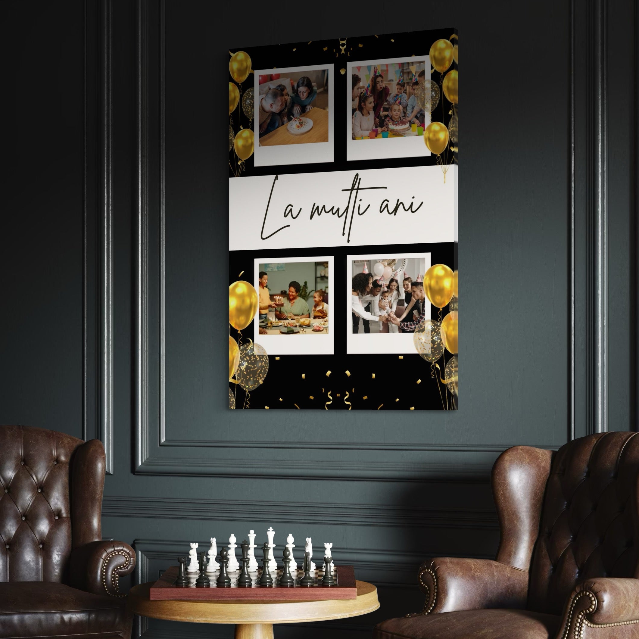 Tablou Canvas Personalizat cu 4 Poze Pentru Aniversari 