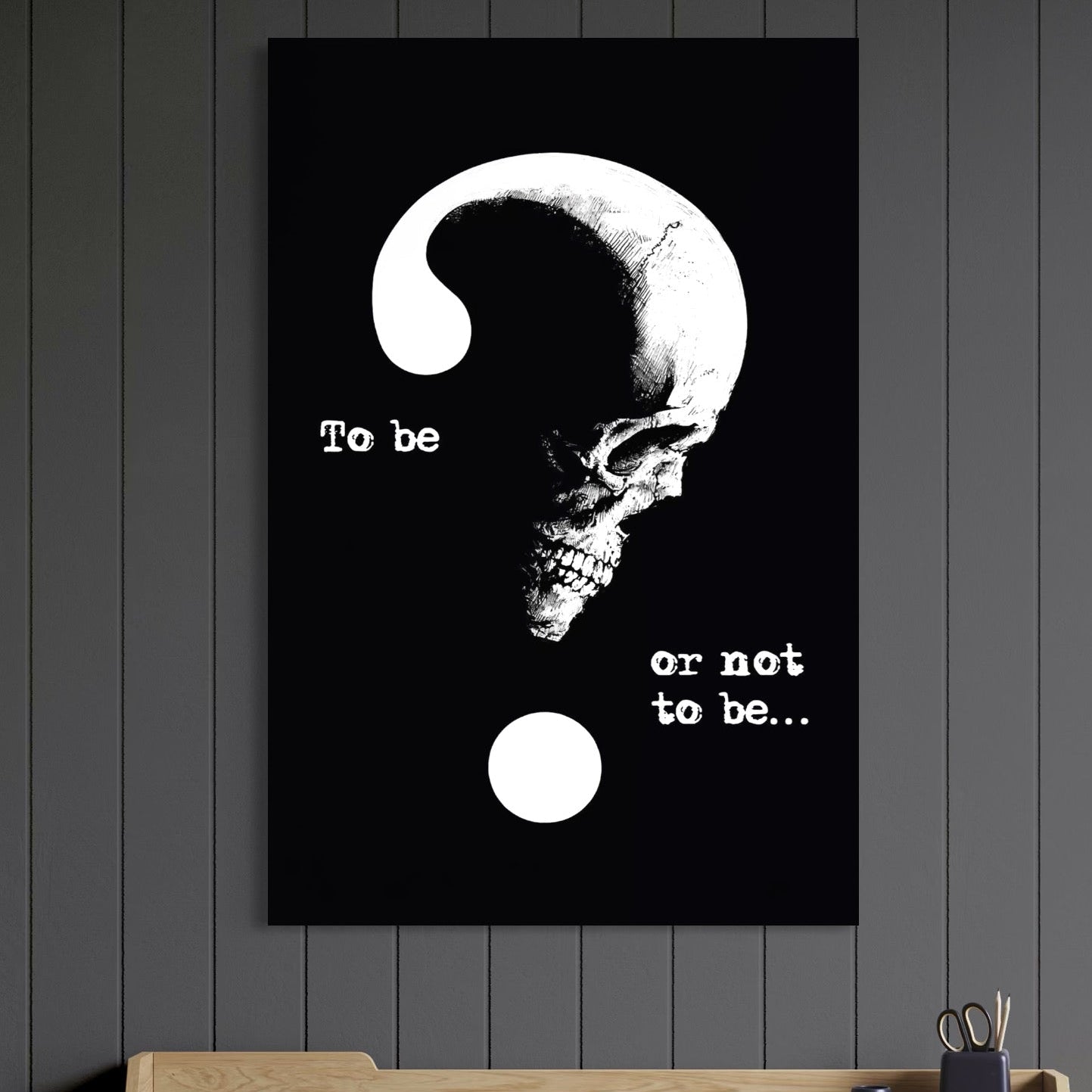 Leinwand Premium Canvas Wandkunst, LuxCanva® Q1048, Dilemma der Existenz, Philosophie, Zweifel, Geheimnis, Schicksal, dramatisch, Meditation, dunkel, Büro, Schlafzimmer