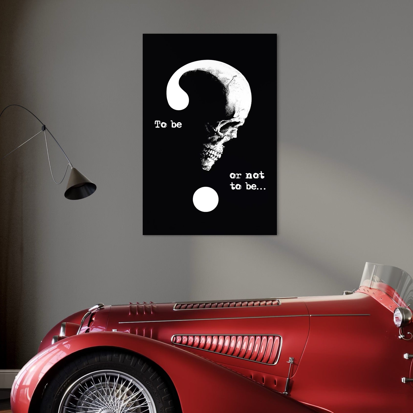 Leinwand Premium Canvas Wandkunst, LuxCanva® Q1048, Dilemma der Existenz, Philosophie, Zweifel, Geheimnis, Schicksal, dramatisch, Meditation, dunkel, Büro, Schlafzimmer