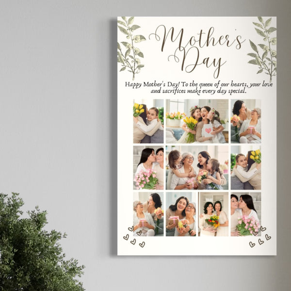 Personalisierte Leinwand Leinwandbild mit 10 Bildern für Mama "Muttertag", PS140