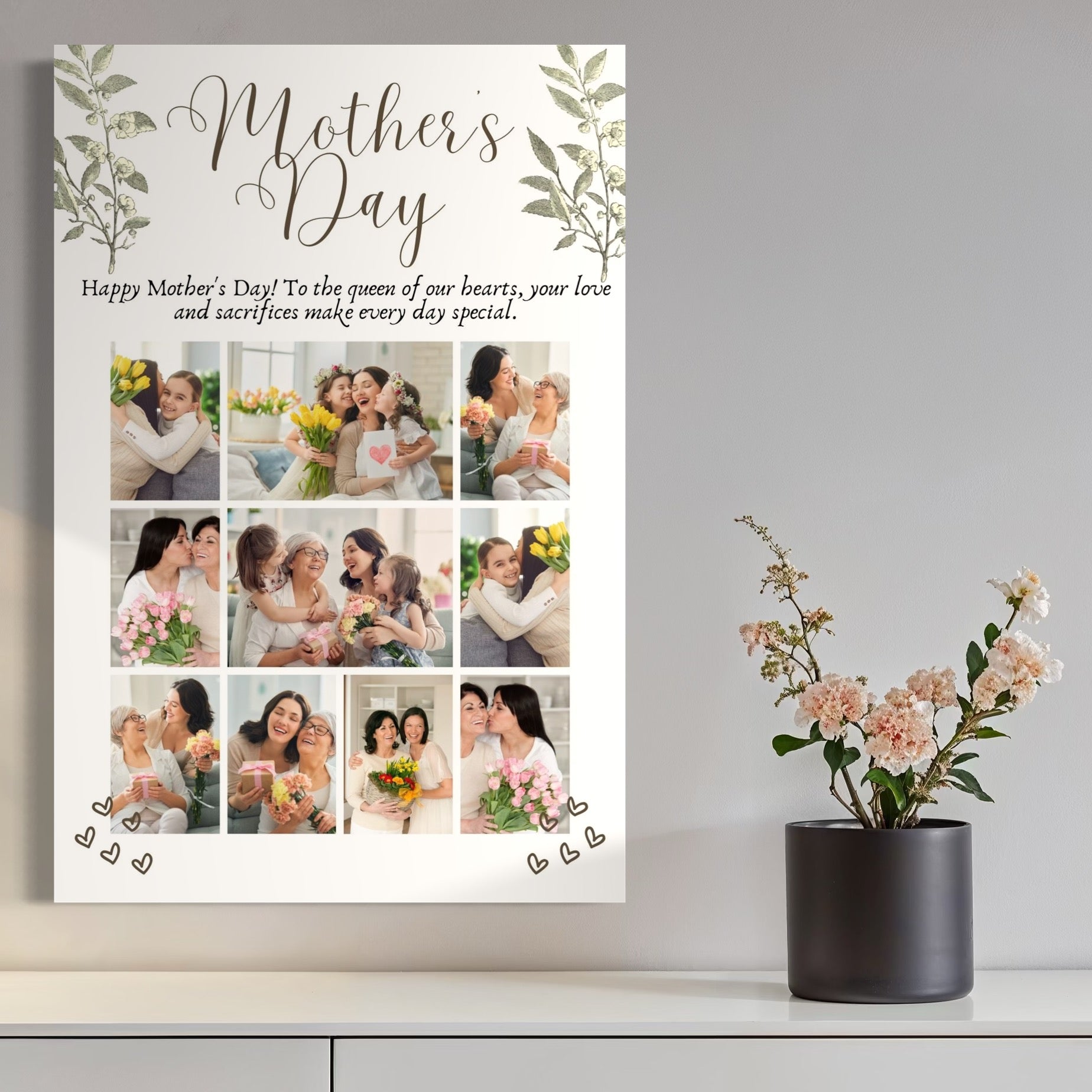 Tablou Canvas Personalizat cu 10 Poze Pentru Mama 