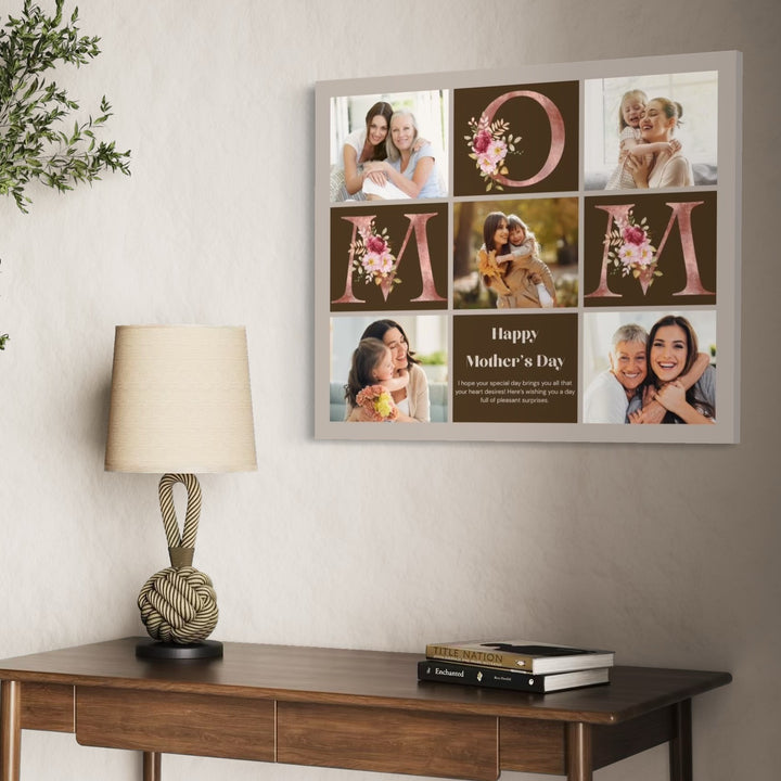 Personalisiertes Leinwandbild mit 5 Bildern für Mama "Happy Mother's Day", PS151