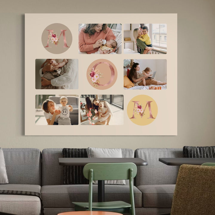 Personalisiertes Leinwandbild mit 6 Fotos für Mama "Mama", PS152