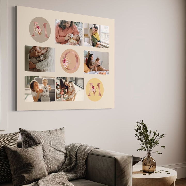 Personalisiertes Leinwandbild mit 6 Fotos für Mama "Mama", PS152