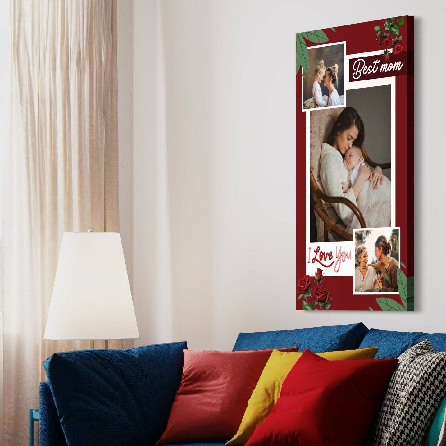Tablou Canvas Personalizat cu 3 Poze Pentru Mama 