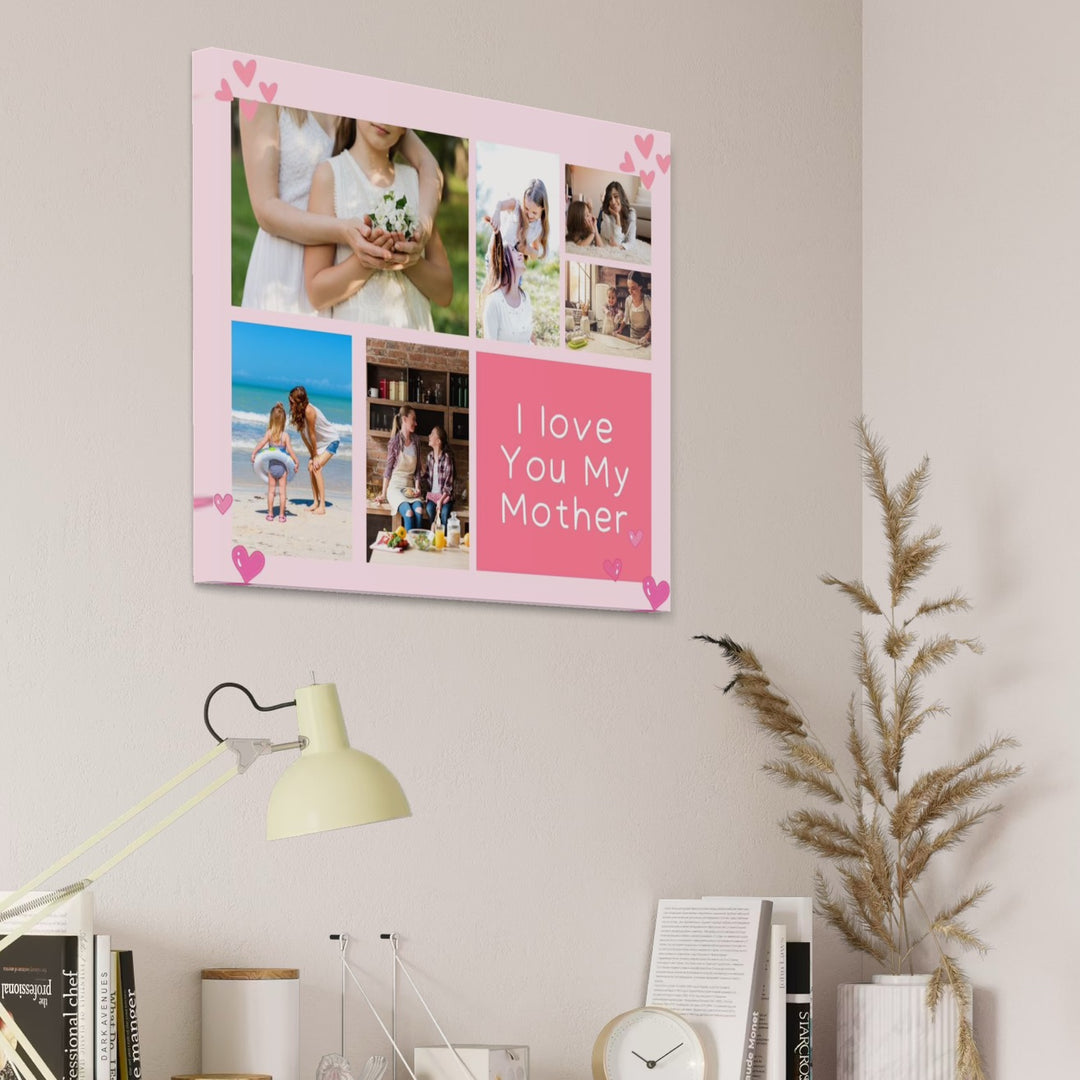 Personalisierte Leinwandbilder mit 6 Fotos für Mama "Ich liebe dich meine Mutter", PS154