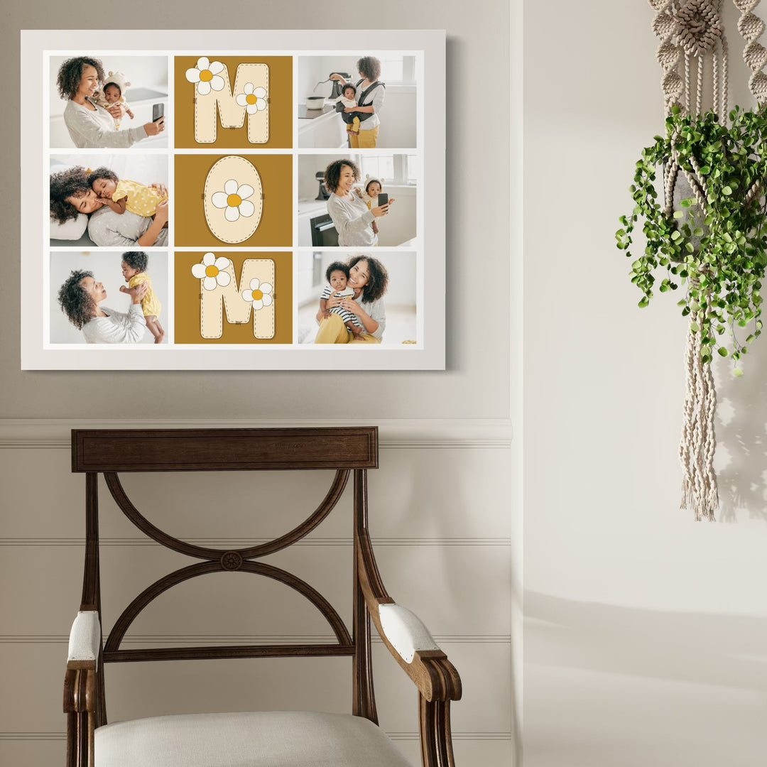 Personalisiertes Leinwandbild mit 6 Fotos für Mama "Mama", PS156