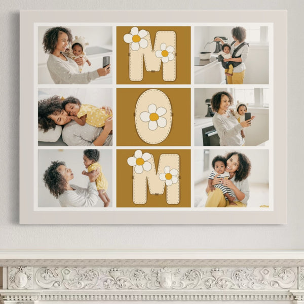 Personalisiertes Leinwandbild mit 6 Fotos für Mama "Mama", PS156