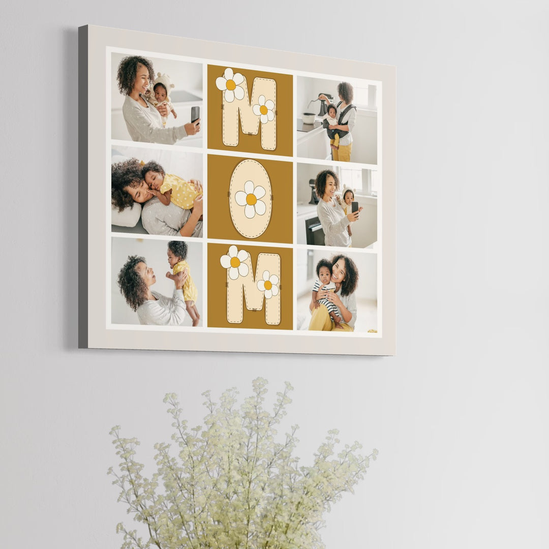 Personalisiertes Leinwandbild mit 6 Fotos für Mama "Mama", PS156