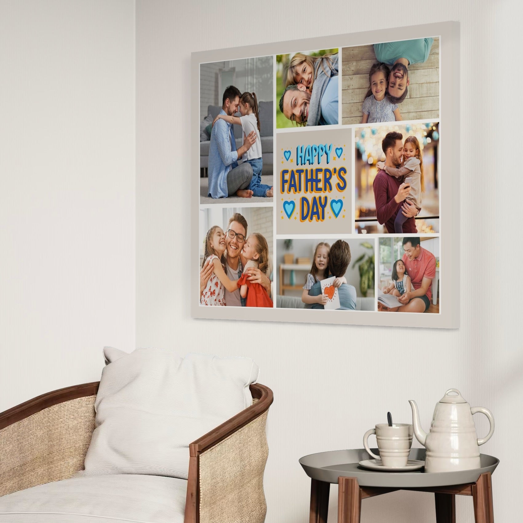 Tablou Canvas Personalizat cu 7 Poze Pentru Tata 