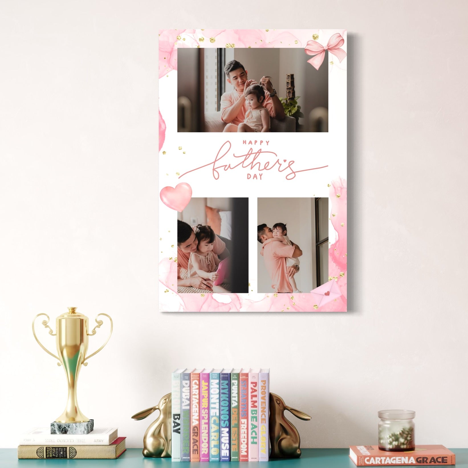 Tablou Canvas Personalizat cu 3 Poze Pentru Tata 