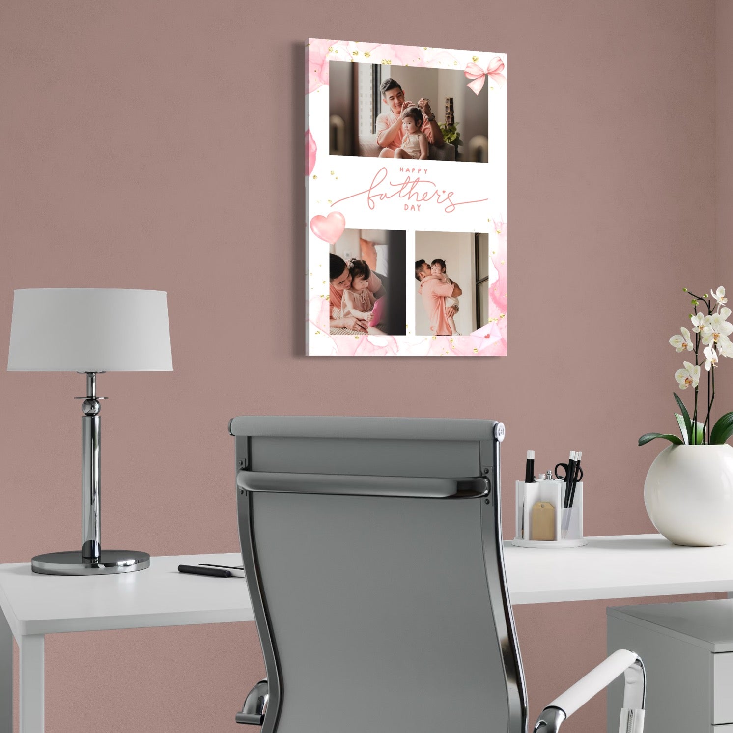 Tablou Canvas Personalizat cu 3 Poze Pentru Tata 