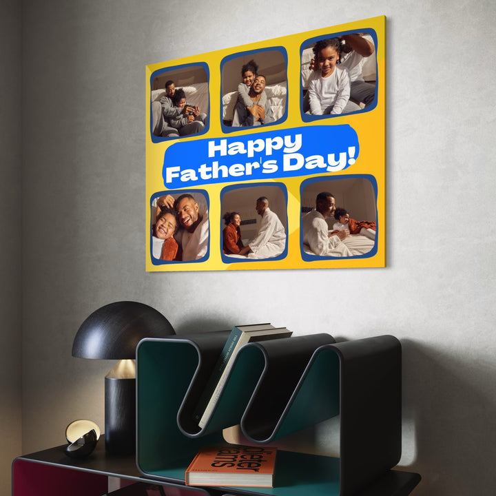 Personalisierte Leinwandbilder mit 6 Fotos für Papa "Happy Father's Day", PS179