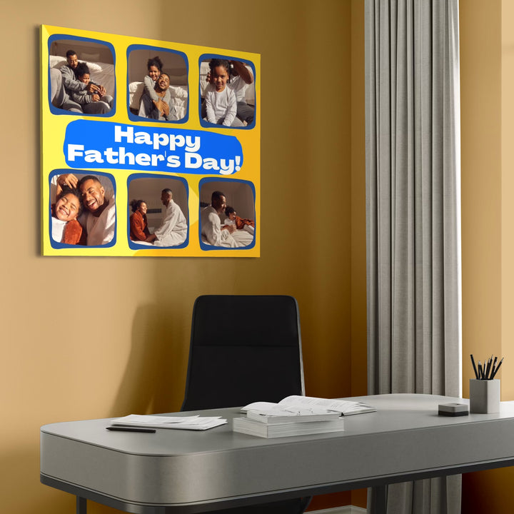 Personalisierte Leinwandbilder mit 6 Fotos für Papa "Happy Father's Day", PS179