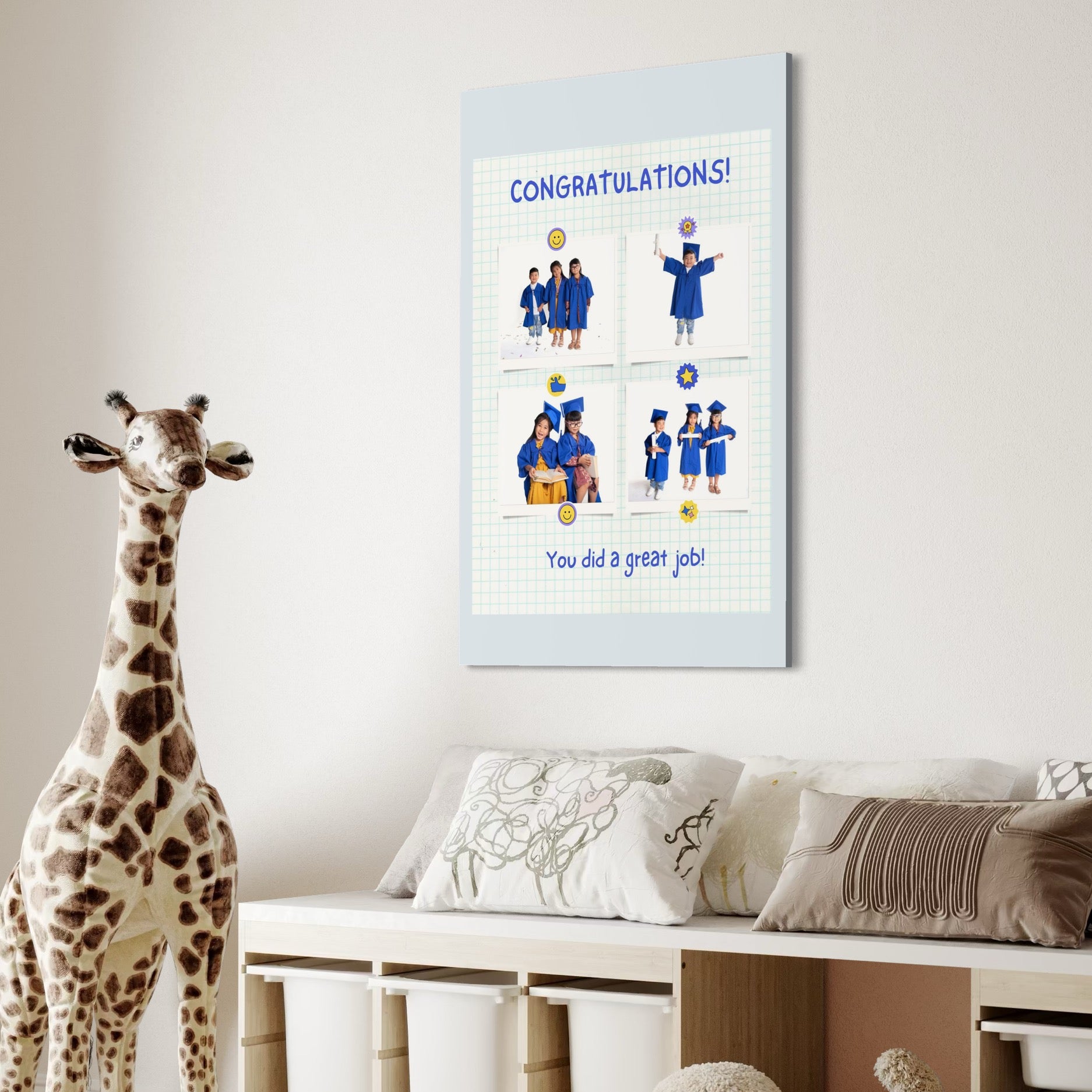 Tablou Canvas Personalizat cu 4 Poze Pentru Absolvire 