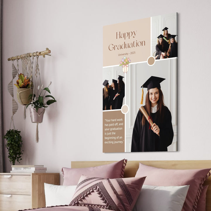 Personalisierte Leinwand Leinwandbilder mit 3 Abschlussfotos "Congratulations", PS192
