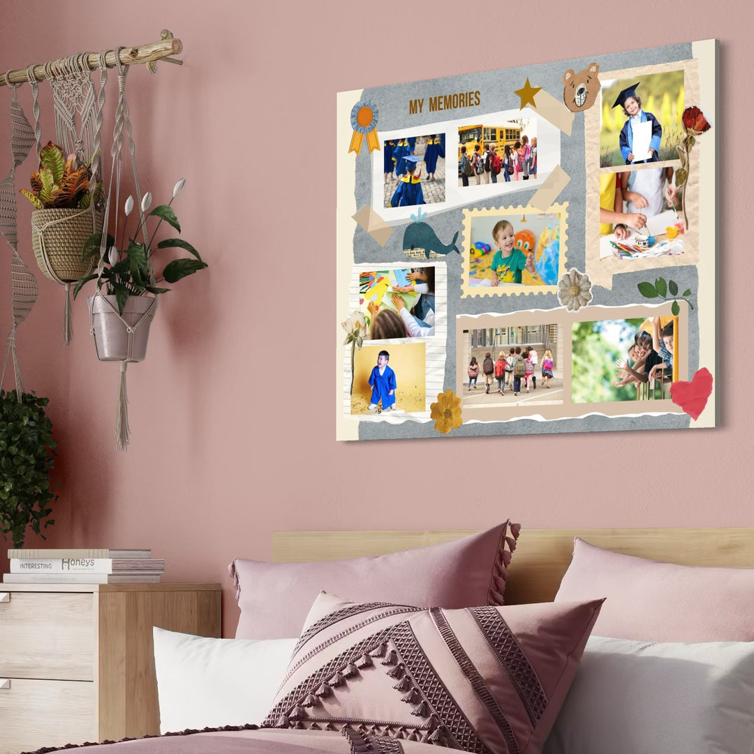 Personalisierte Leinwandbilder mit 9 Abschlussfotos "My Memories", PS193