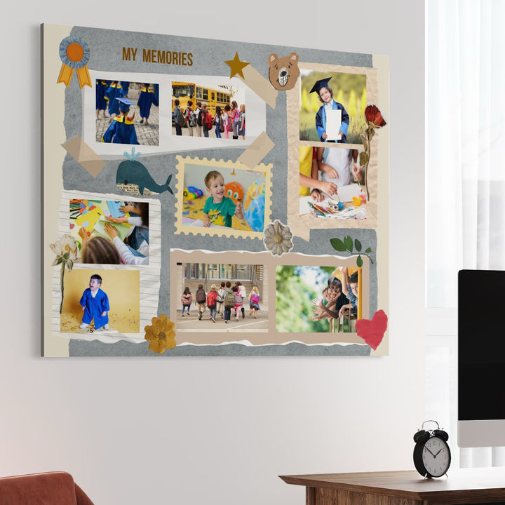 Personalisierte Leinwandbilder mit 9 Abschlussfotos "My Memories", PS193