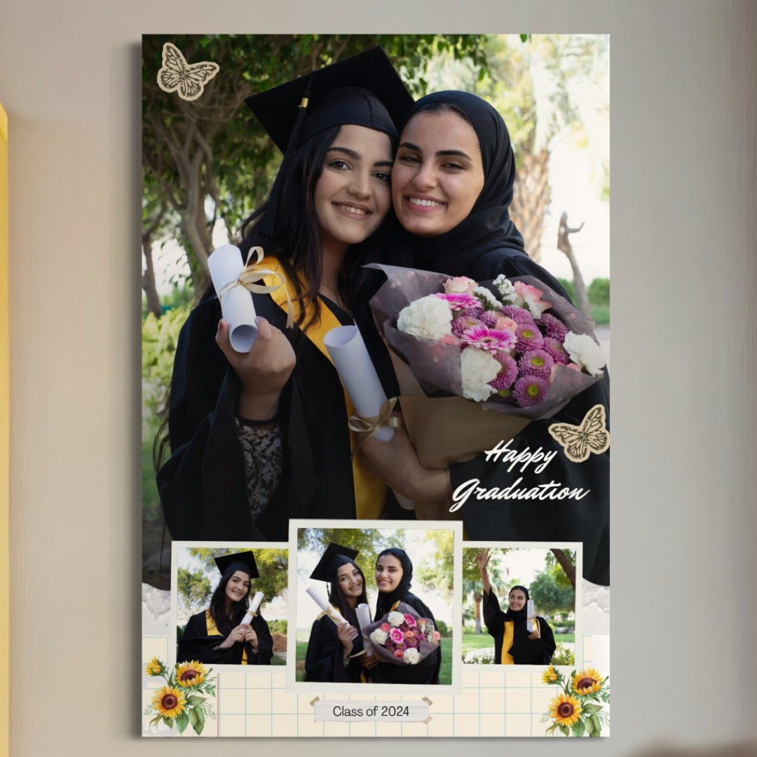 Tablou Canvas Personalizat cu 4 Poze Pentru Absolvire 