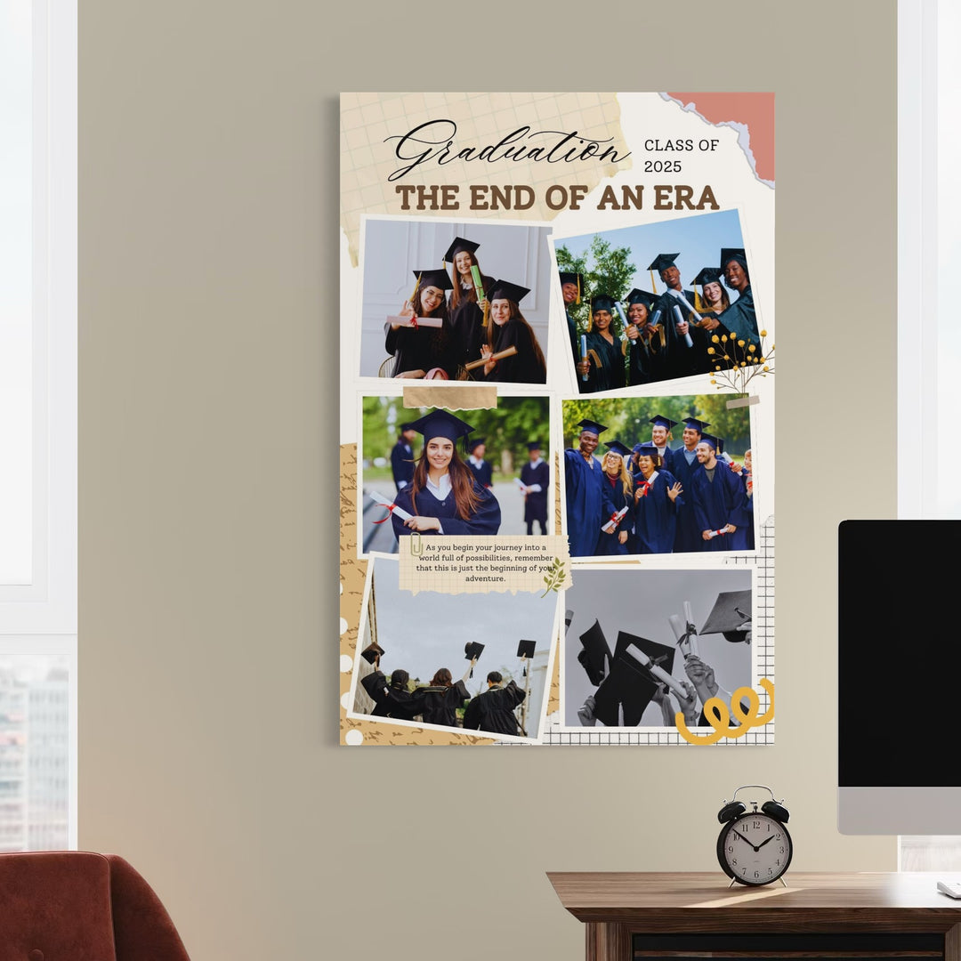 Personalisierte Leinwandbilder mit 6 Abschlussfotos "The End Of An Era", PS198