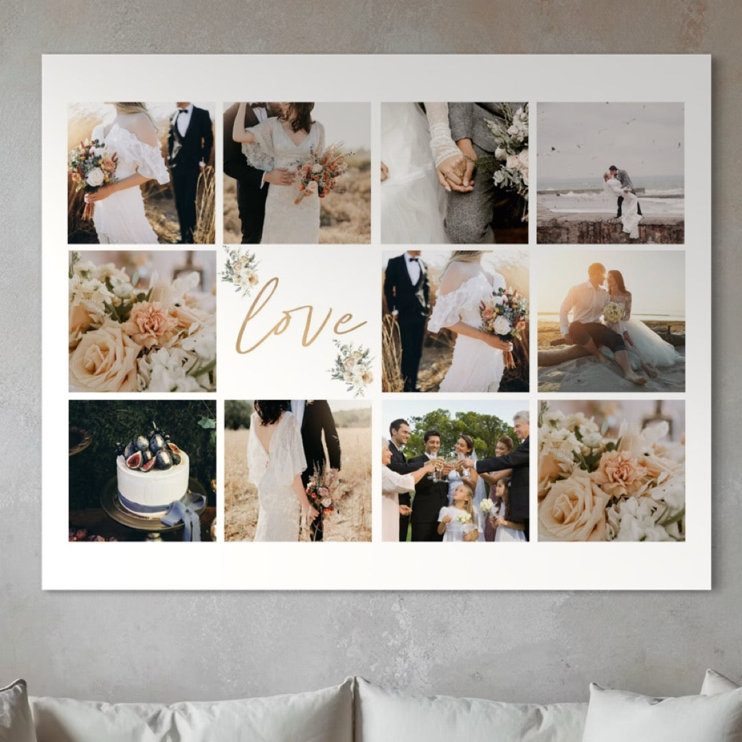 Tablou Canvas Personalizat cu 11 Poze Pentru Nunta 