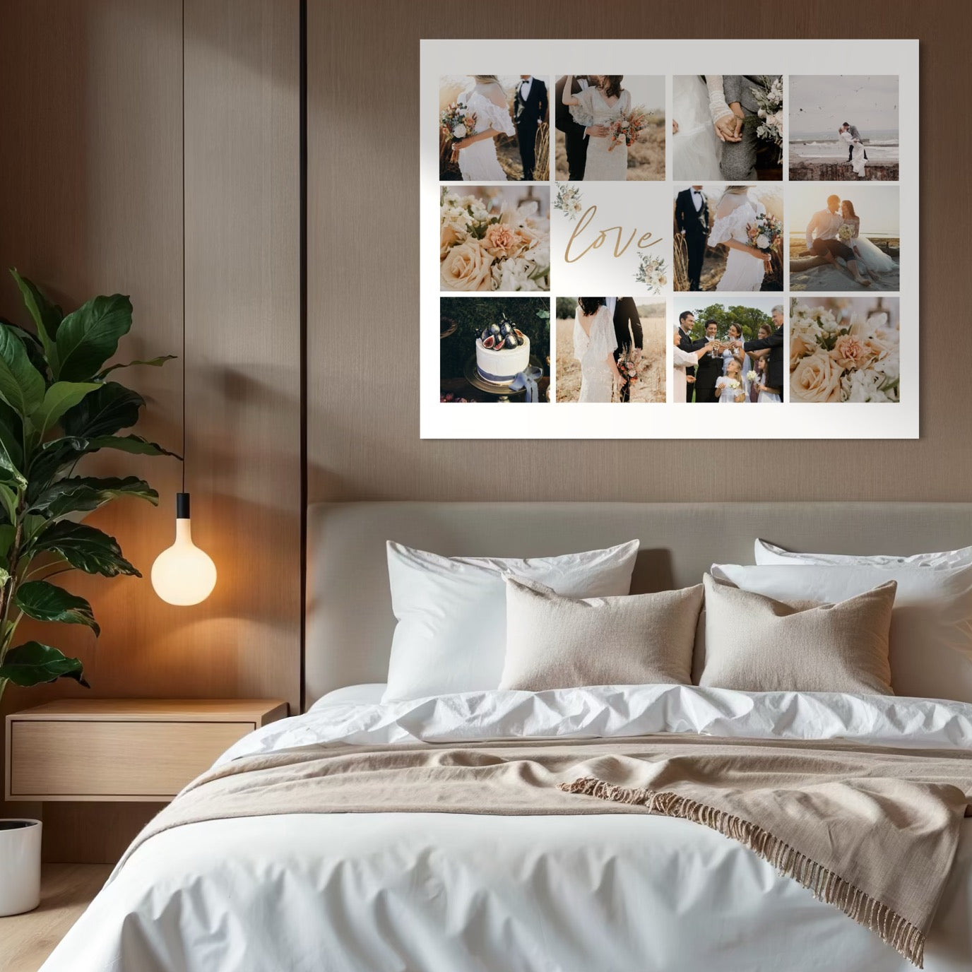 Tablou Canvas Personalizat cu 11 Poze Pentru Nunta "Love", PS205