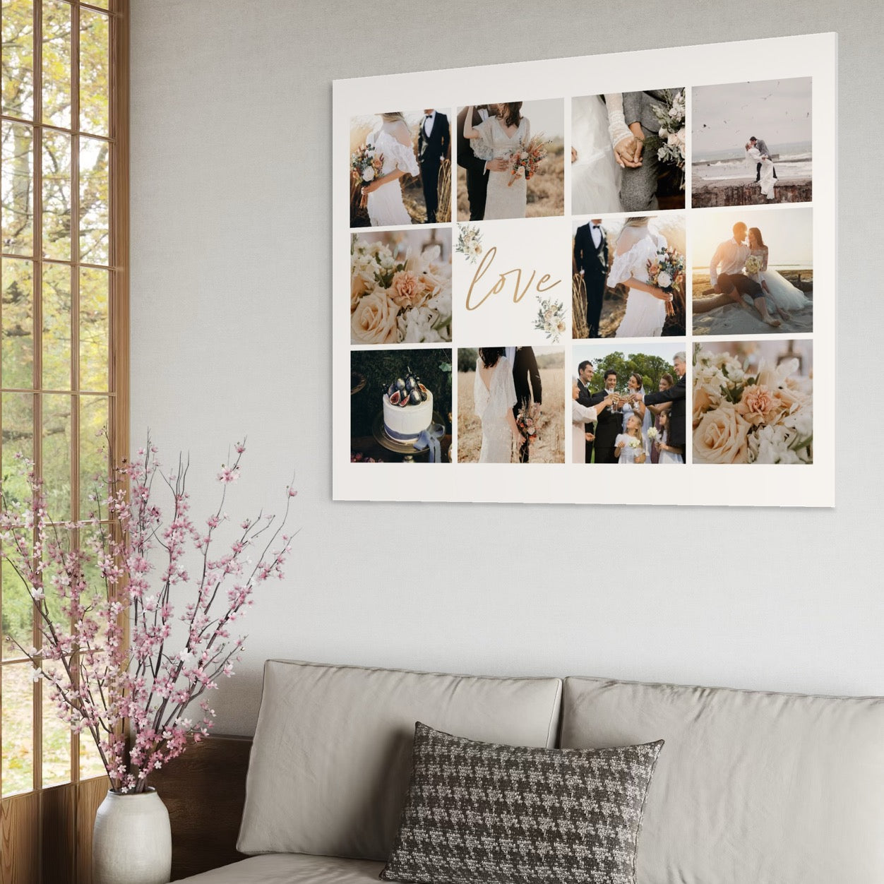 Tablou Canvas Personalizat cu 11 Poze Pentru Nunta "Love", PS205