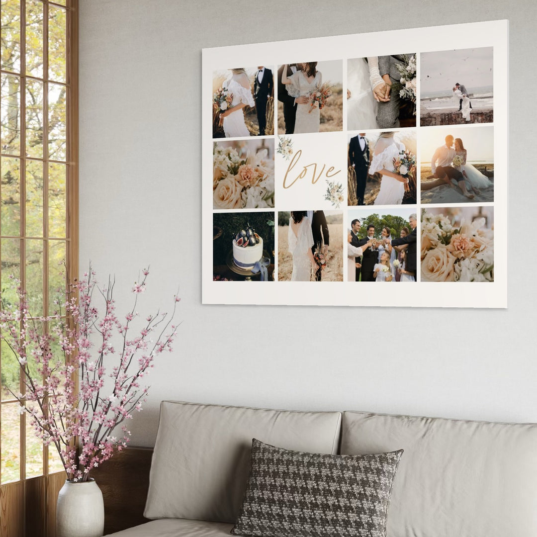 Tablou Canvas Personalizat cu 11 Poze Pentru Nunta "Love", PS205