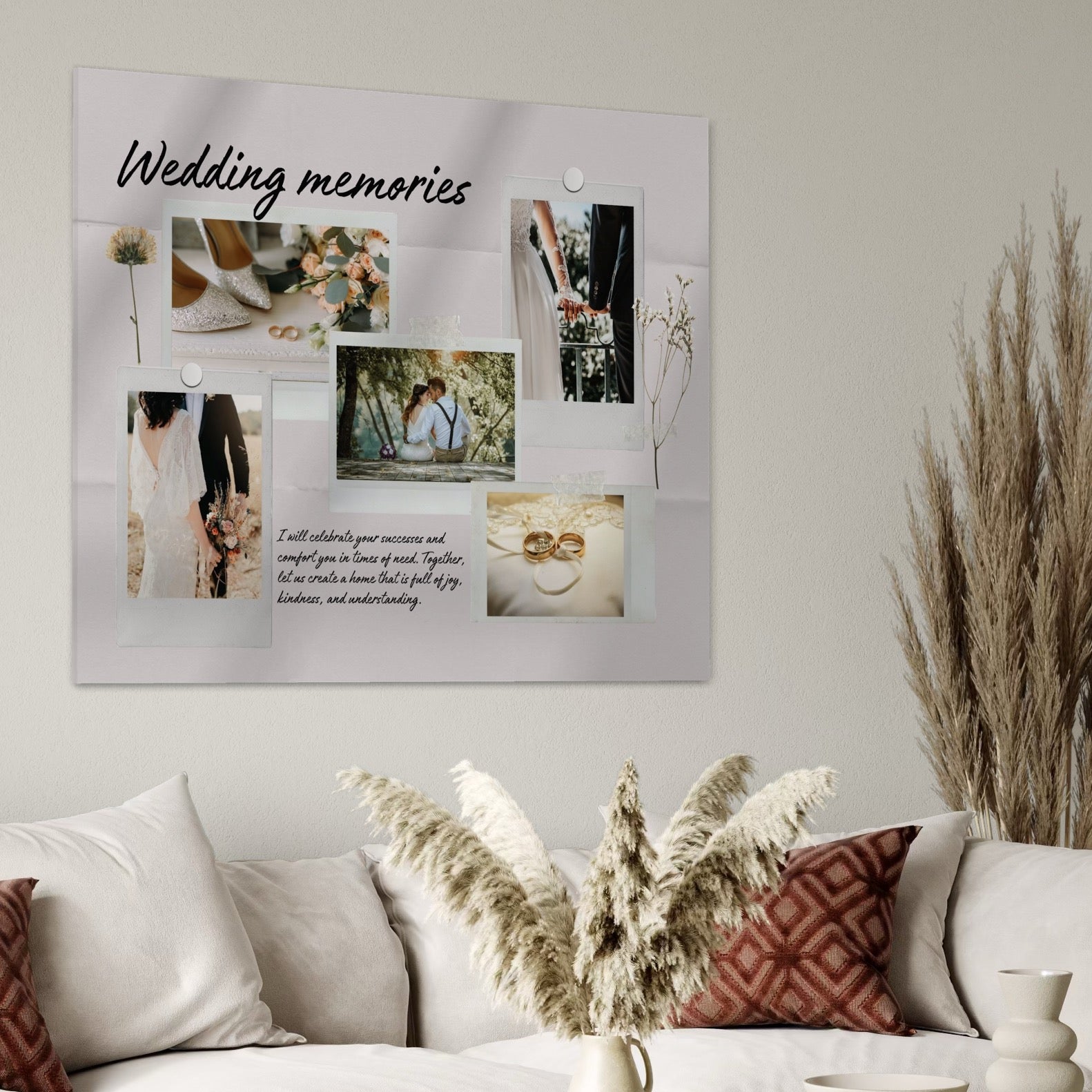 Tablou Canvas Personalizat cu 5 Poze Pentru Nunta 