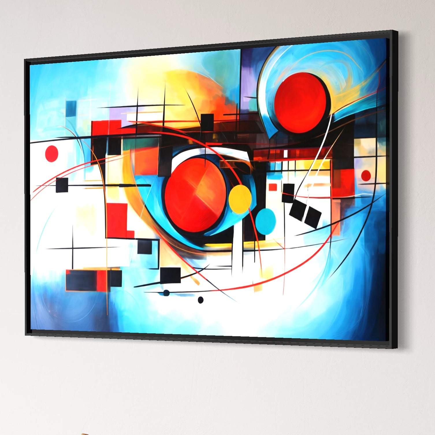 Tablou Canvas Premium, LuxCanva® C1268, Orbita gandurilor, Geometrie, Culori, Miscare, Ritm, Urban, Axa, Energie, Spatiu, Univers, Ordine, Haos, Cromatica, Abstarct