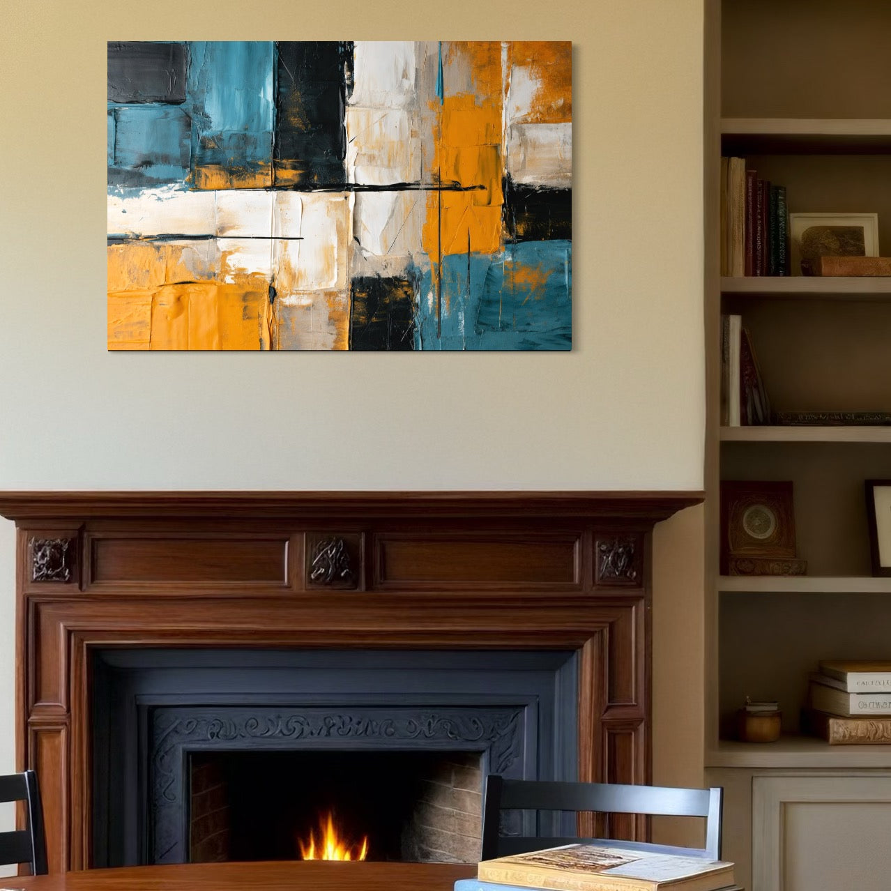 Leinwand Premium Canvas Wall Art, LuxCanva® C1281, Silent Spaces, Geometrie, Farben, Abstrakt, Materie, Volumen, Tiefe, Stabilität, Urban, Universum, Schwerkraft, Belichtung, Büro, Wohnzimmer, Schlafzimmer