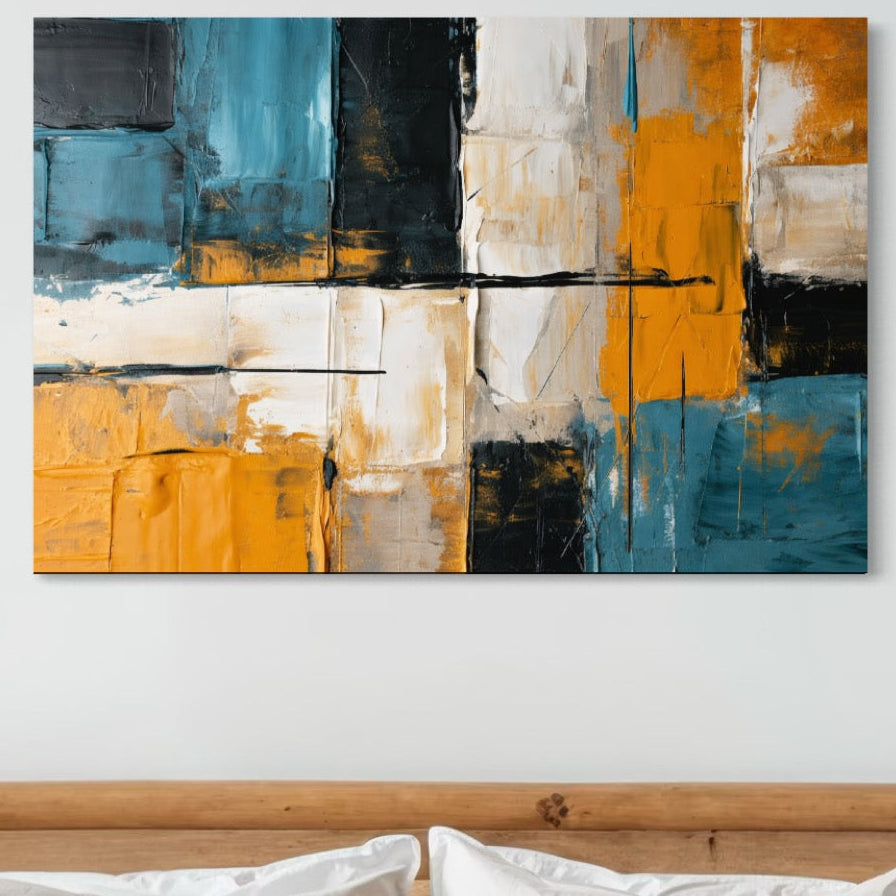 Leinwand Premium Canvas Wall Art, LuxCanva® C1281, Silent Spaces, Geometrie, Farben, Abstrakt, Materie, Volumen, Tiefe, Stabilität, Urban, Universum, Schwerkraft, Belichtung, Büro, Wohnzimmer, Schlafzimmer