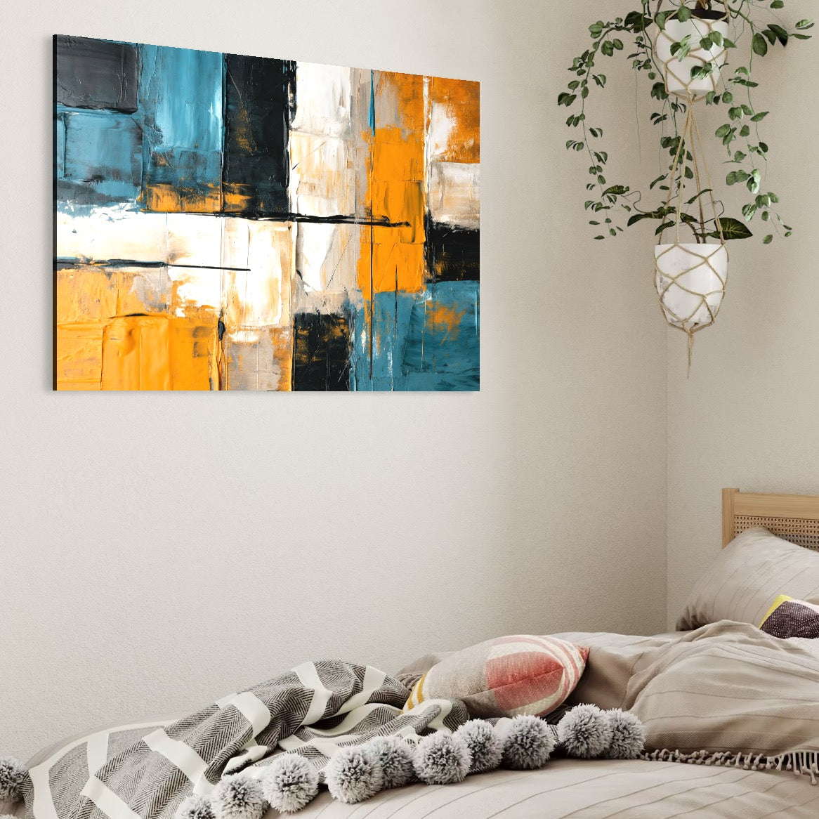 Leinwand Premium Canvas Wall Art, LuxCanva® C1281, Silent Spaces, Geometrie, Farben, Abstrakt, Materie, Volumen, Tiefe, Stabilität, Urban, Universum, Schwerkraft, Belichtung, Büro, Wohnzimmer, Schlafzimmer