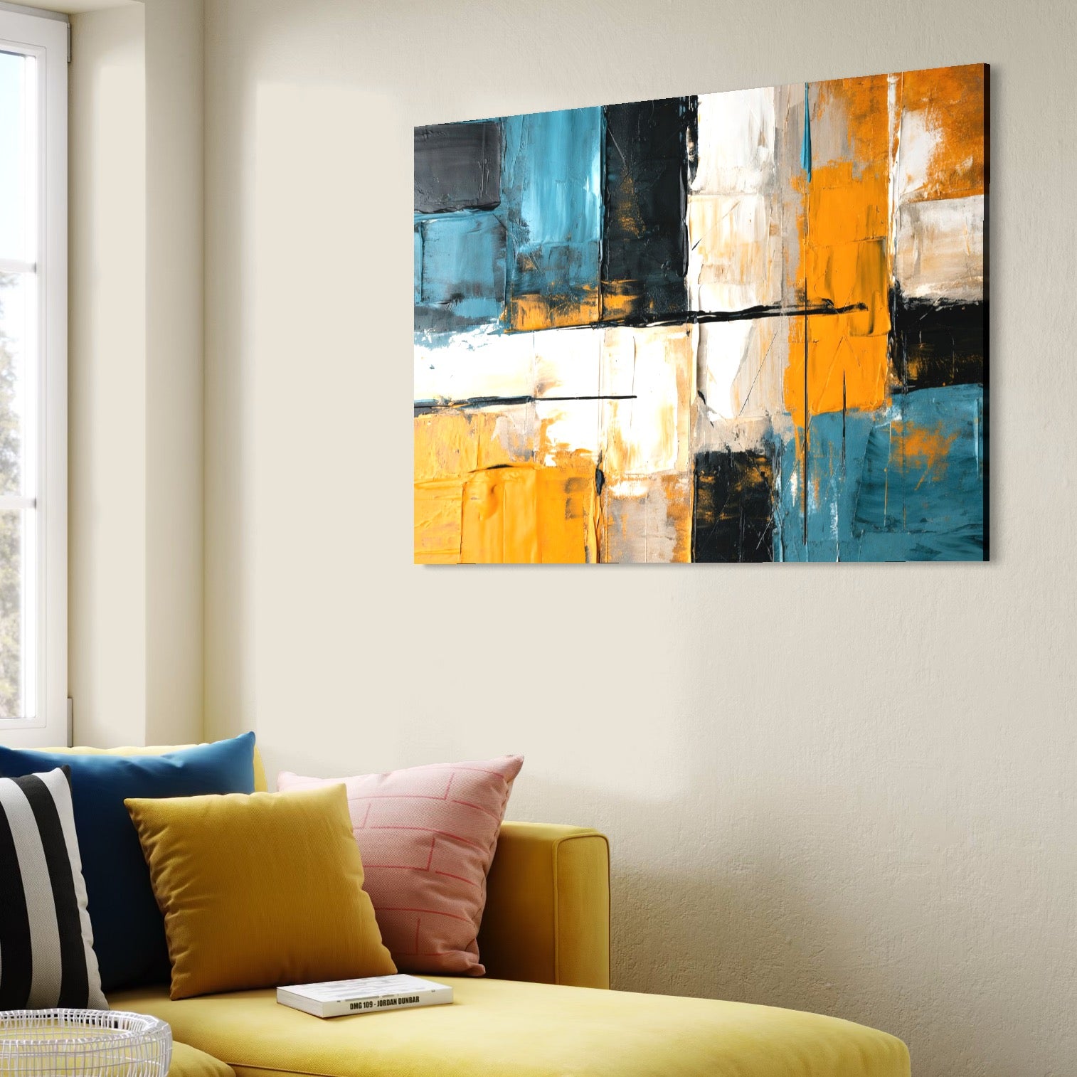 Leinwand Premium Canvas Wall Art, LuxCanva® C1281, Silent Spaces, Geometrie, Farben, Abstrakt, Materie, Volumen, Tiefe, Stabilität, Urban, Universum, Schwerkraft, Belichtung, Büro, Wohnzimmer, Schlafzimmer