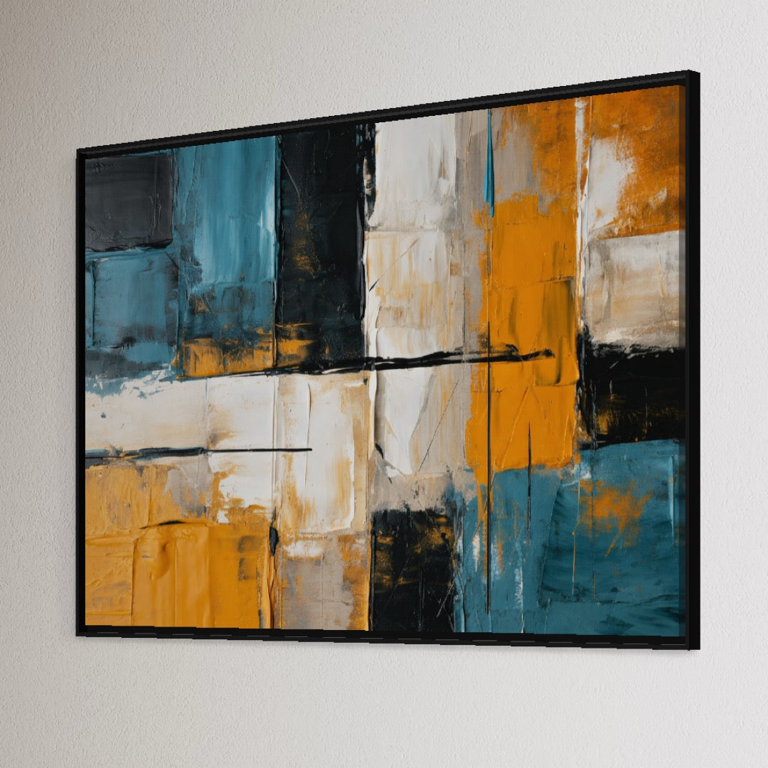 Leinwand Premium Canvas Wall Art, LuxCanva® C1281, Silent Spaces, Geometrie, Farben, Abstrakt, Materie, Volumen, Tiefe, Stabilität, Urban, Universum, Schwerkraft, Belichtung, Büro, Wohnzimmer, Schlafzimmer