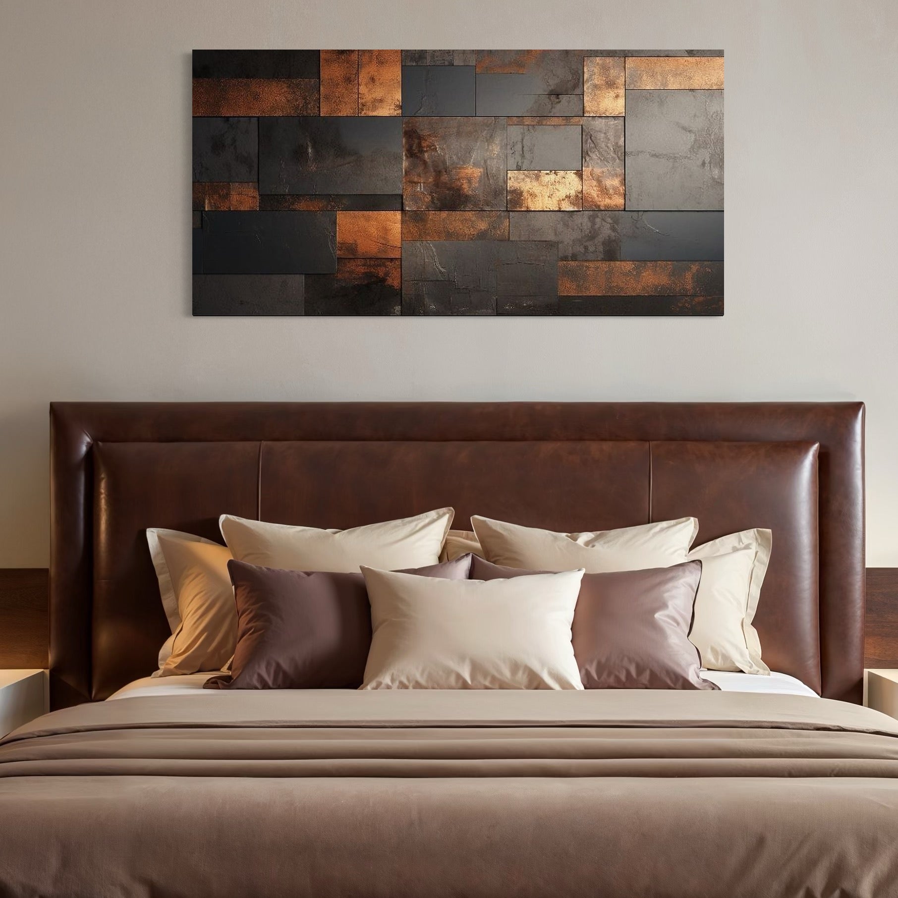 Tablou Canvas Premium, LuxCanva® C1289, Memoria ruginii, Geometrie, Culori, Abstract, Aur, Industrial, Cupru, Metal, Fier, Zid, Cladire, Ruginiu, Forta, Fortareata, Lumina, Birou, Living, Dormitor