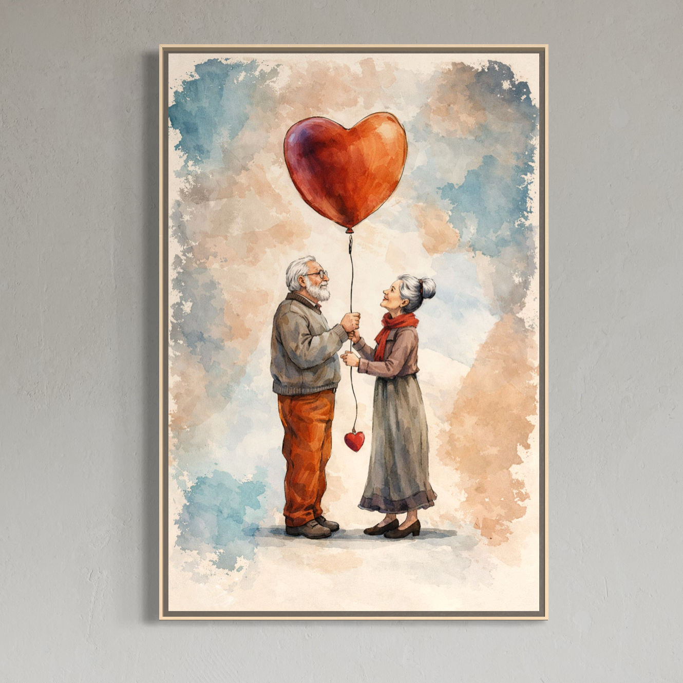 Tablou Canvas Premium, LuxCanva® E1060, Cand Dragostea e Acasa, Dragoste, Inima, Iubire, Eterna, Cuplu, Suflet, Pereche, Ani, Viata, Impreuna, Casatorie, Eternitate, Living, Dormitor